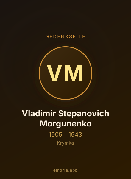 Gedenkportrait von Vladimir Stepanovich Morgunenko
