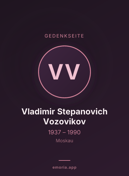 Gedenkportrait von Vladimir Stepanovich Vozovikov