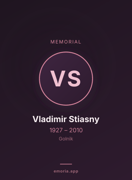 Memorial portrait of Vladimir Stiasny