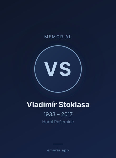 Memorial portrait of Vladimír Stoklasa