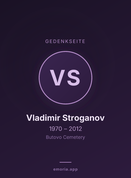 Gedenkportrait von Vladimir Stroganov