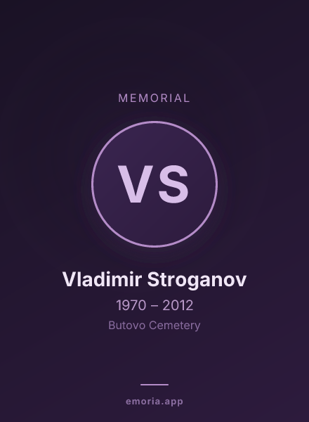 Memorial portrait of Vladimir Stroganov