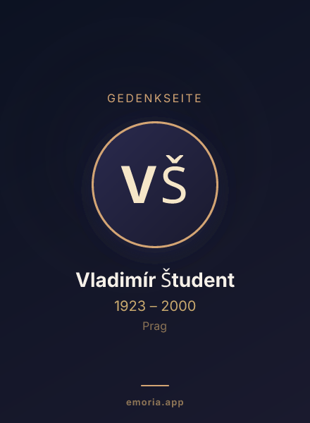 Gedenkportrait von Vladimír Študent
