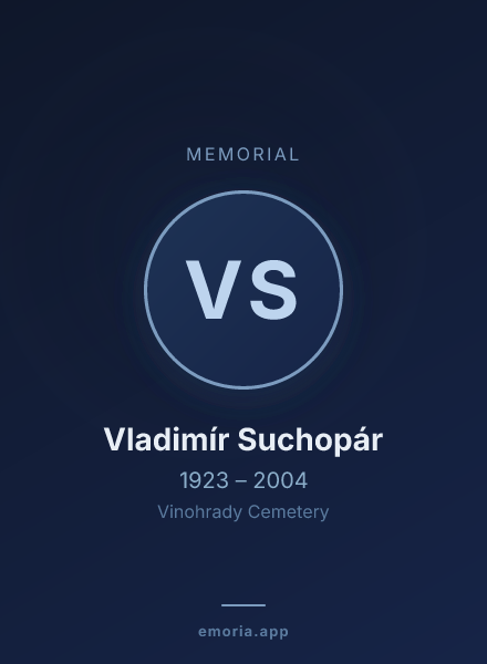 Memorial portrait of Vladimír Suchopár