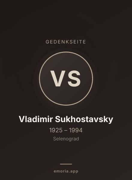 Gedenkportrait von Vladimir Sukhostavsky