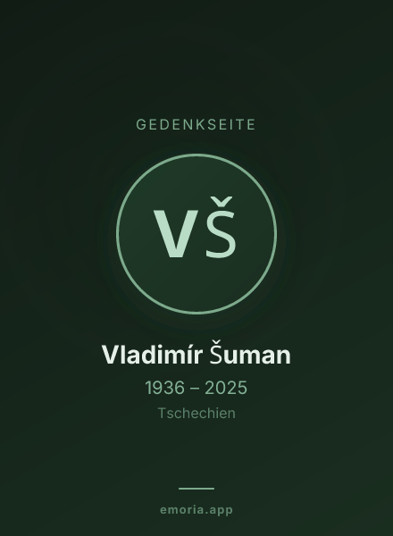 Gedenkportrait von Vladimír Šuman