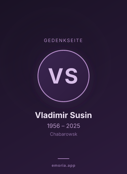 Gedenkportrait von Vladimir Susin