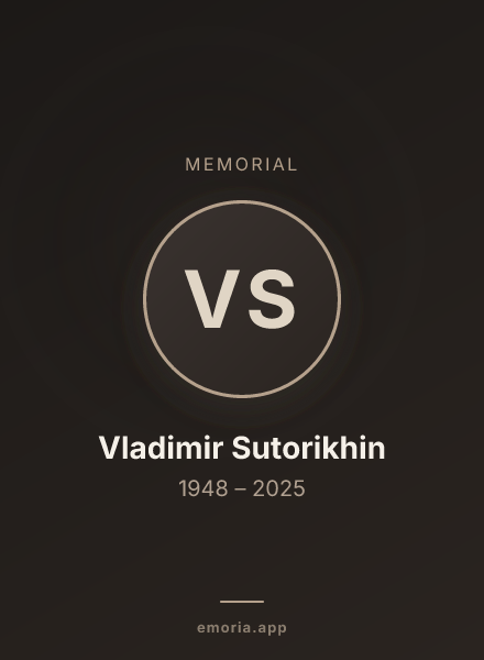 Memorial portrait of Vladimir Sutorikhin