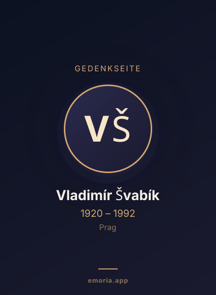 Gedenkportrait von Vladimír Švabík