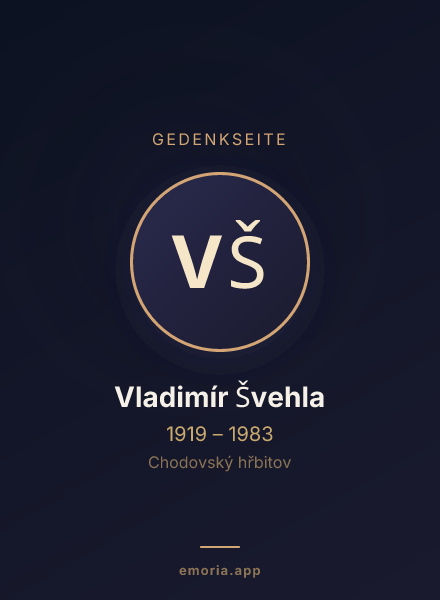 Gedenkportrait von Vladimír Švehla