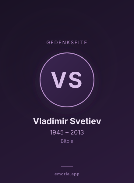 Gedenkportrait von Vladimir Svetiev