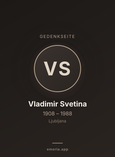 Gedenkportrait von Vladimir Svetina