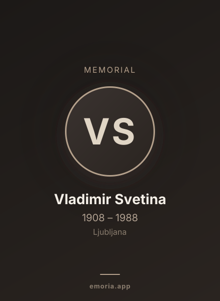 Memorial portrait of Vladimir Svetina