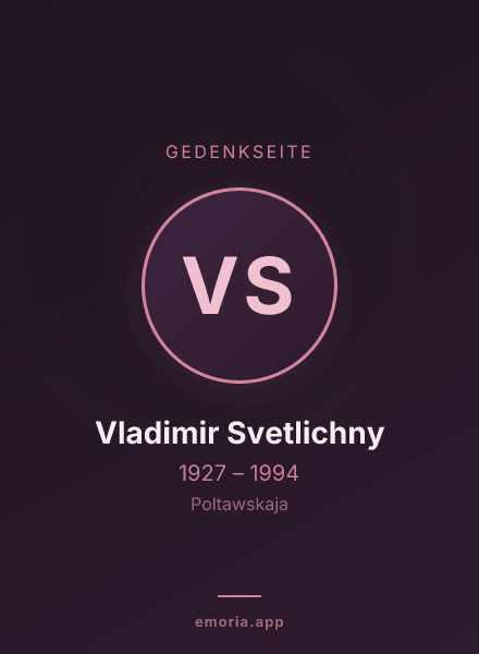 Gedenkportrait von Vladimir Svetlichny