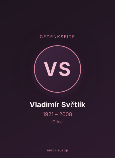Gedenkportrait von Vladimír Světlík