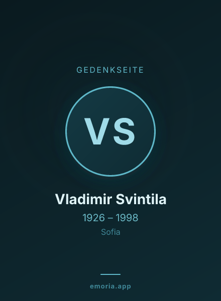 Gedenkportrait von Vladimir Svintila