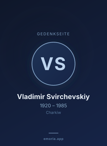 Gedenkportrait von Vladimir Svirchevskiy
