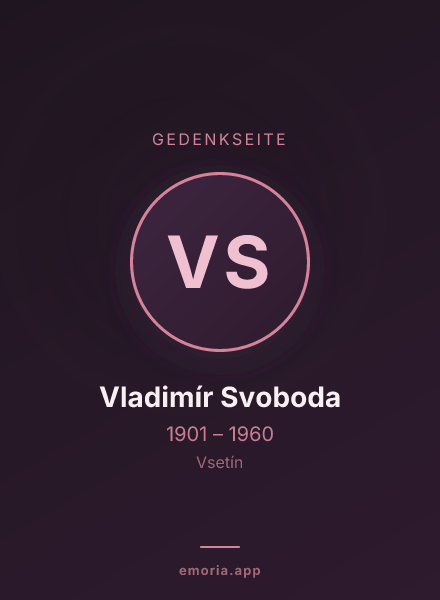Gedenkportrait von Vladimír Svoboda