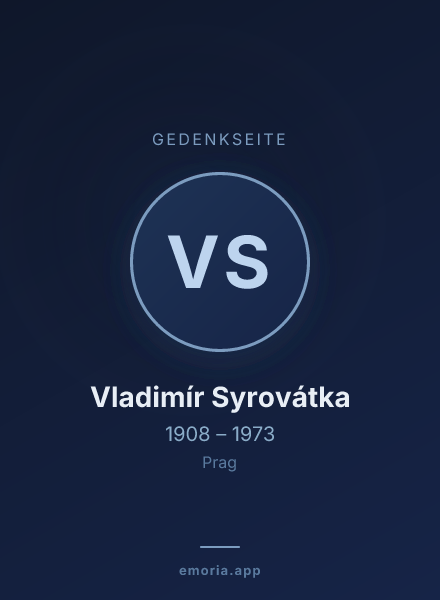 Gedenkportrait von Vladimír Syrovátka