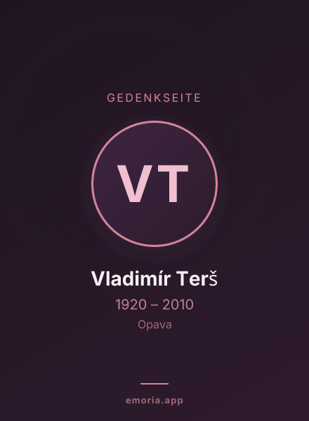 Gedenkportrait von Vladimír Terš