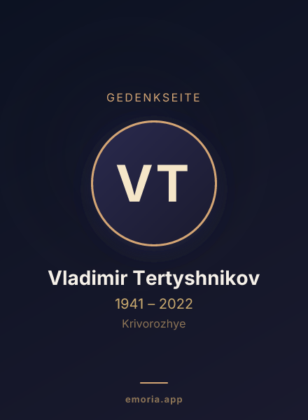 Gedenkportrait von Vladimir Tertyshnikov
