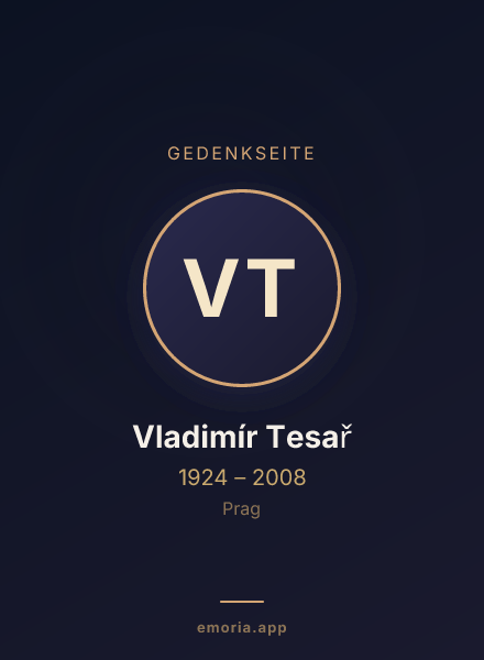 Gedenkportrait von Vladimír Tesař
