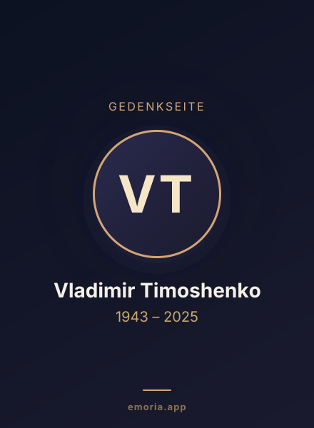 Gedenkportrait von Vladimir Timoshenko