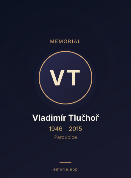 Memorial portrait of Vladimír Tlučhoř