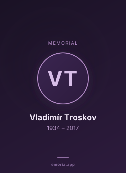 Memorial portrait of Vladimír Troskov