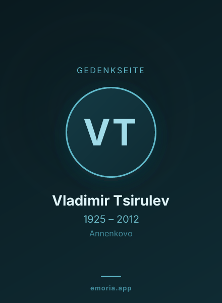 Gedenkportrait von Vladimir Tsirulev