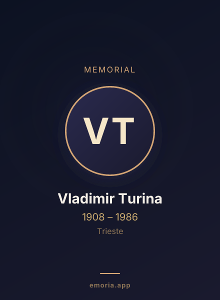 Memorial portrait of Vladimir Turina
