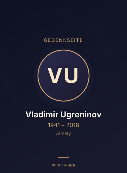 Gedenkportrait von Vladimir Ugreninov