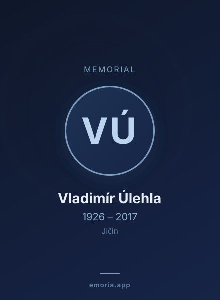 Memorial portrait of Vladimír Úlehla