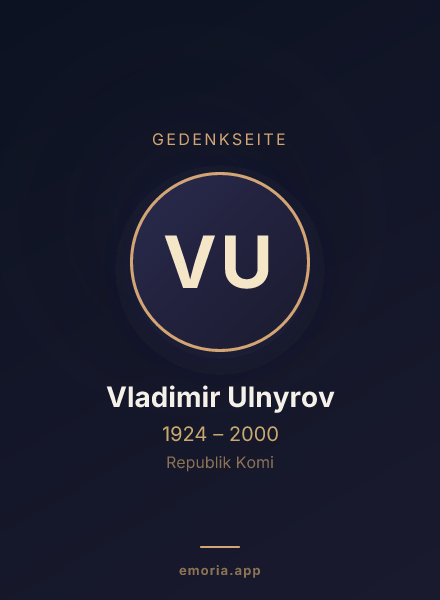 Gedenkportrait von Vladimir Ulnyrov