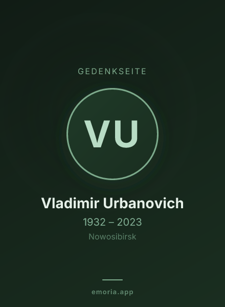 Gedenkportrait von Vladimir Urbanovich