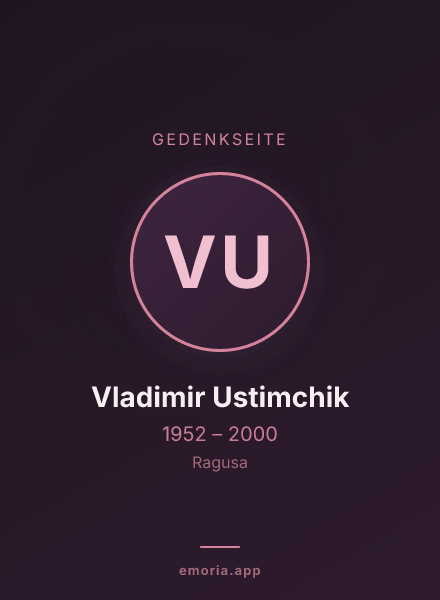 Gedenkportrait von Vladimir Ustimchik