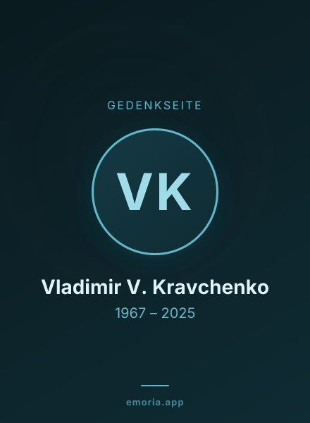 Gedenkportrait von Vladimir V. Kravchenko