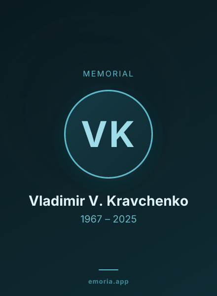 Memorial portrait of Vladimir V. Kravchenko