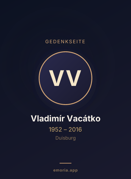 Gedenkportrait von Vladimír Vacátko