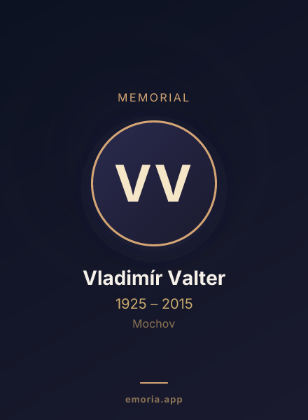 Memorial portrait of Vladimír Valter