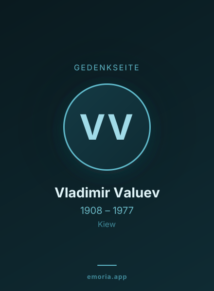 Gedenkportrait von Vladimir Valuev