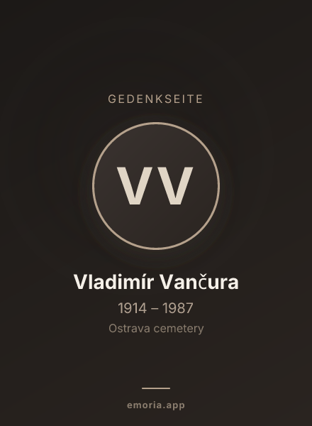 Gedenkportrait von Vladimír Vančura