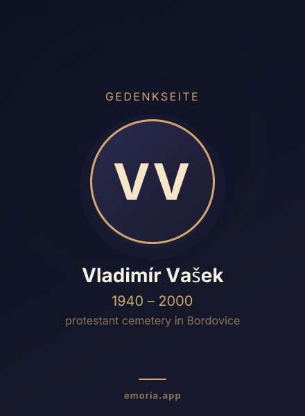 Gedenkportrait von Vladimír Vašek