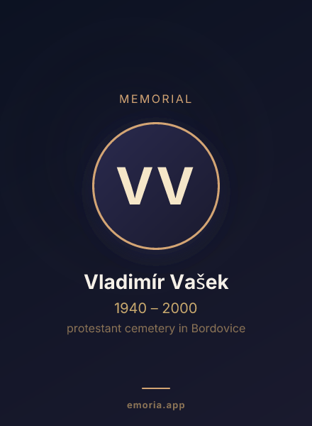 Memorial portrait of Vladimír Vašek