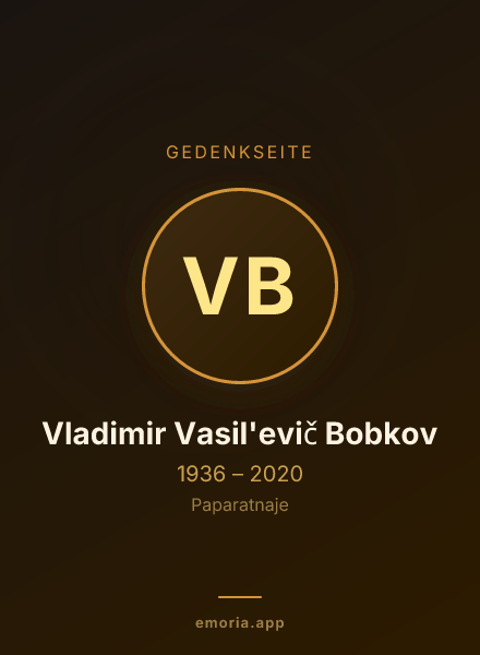 Gedenkportrait von Vladimir Vasil'evič Bobkov