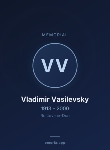 Memorial portrait of Vladimir Vasilevsky