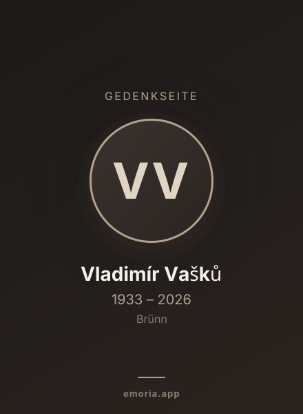 Gedenkportrait von Vladimír Vašků