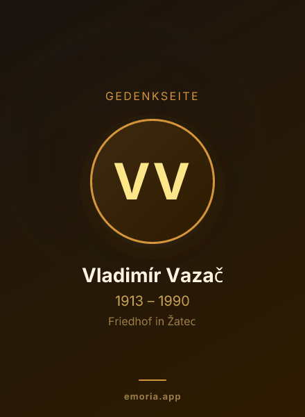 Gedenkportrait von Vladimír Vazač