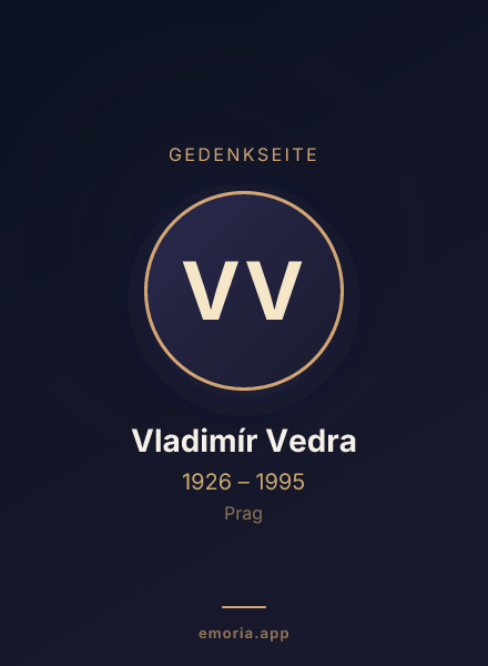 Gedenkportrait von Vladimír Vedra