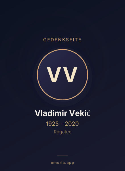 Gedenkportrait von Vladimir Vekić